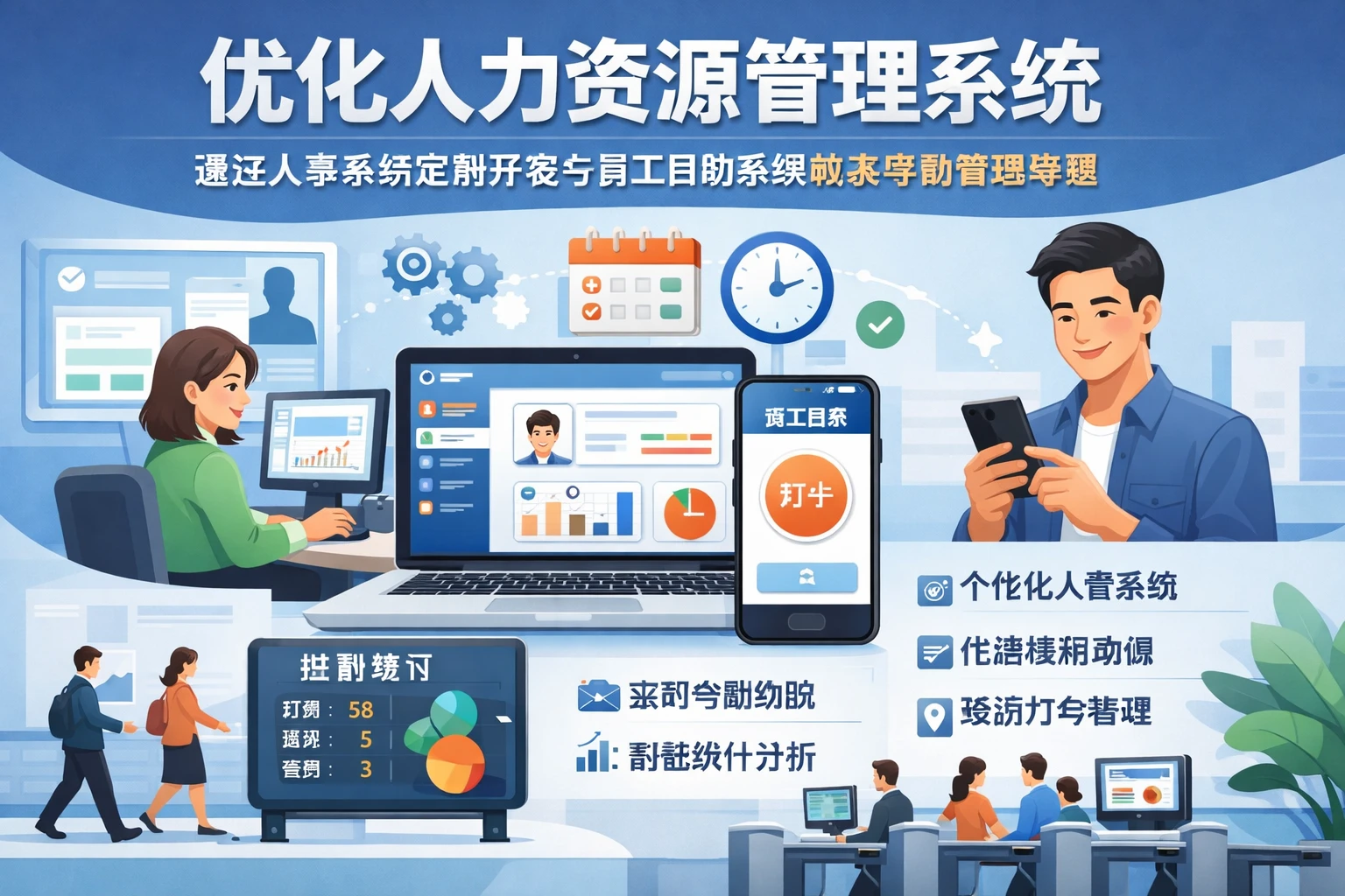 优化人力资源管理系统：通过人事系统定制开发与员工自助系统解决考勤管理难题