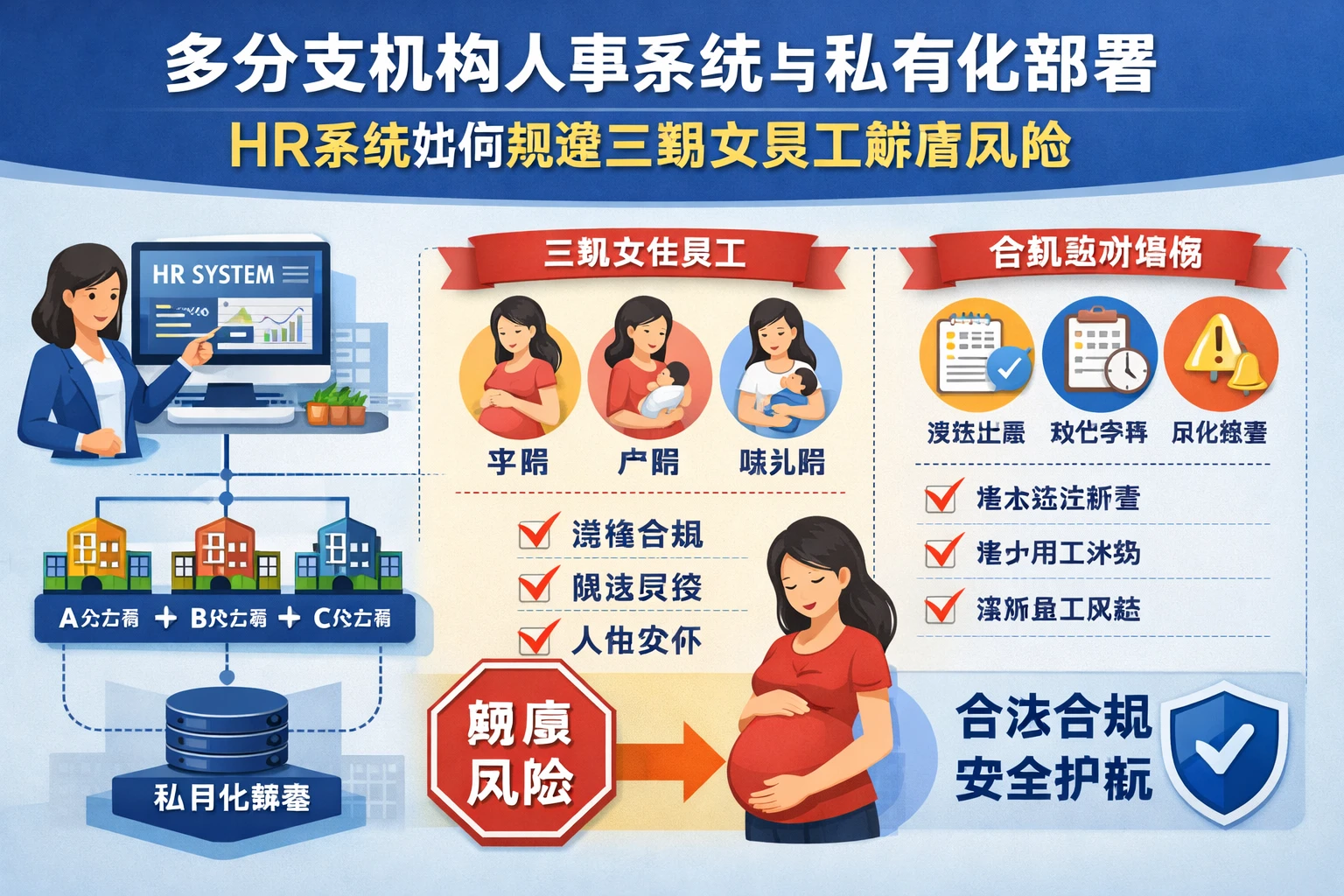 多分支机构人事系统与私有化部署：HR系统如何规避三期女员工解雇风险