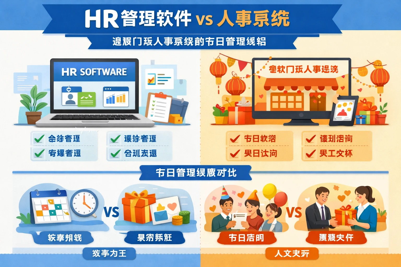 HR管理软件与人事系统对比：连锁门店人事系统的节日管理策略