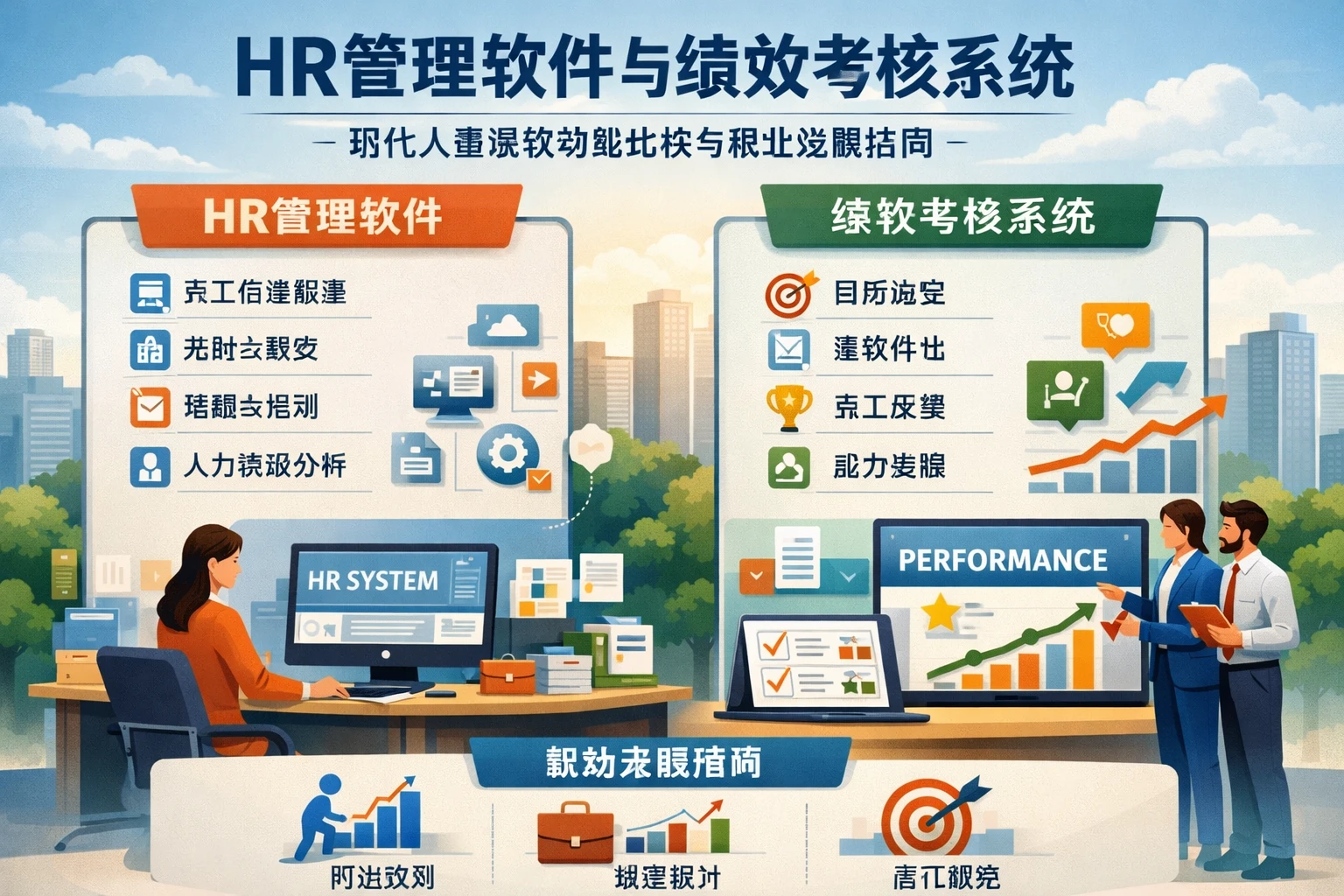 HR管理软件与绩效考核系统：现代人事系统功能比较与职业发展指南