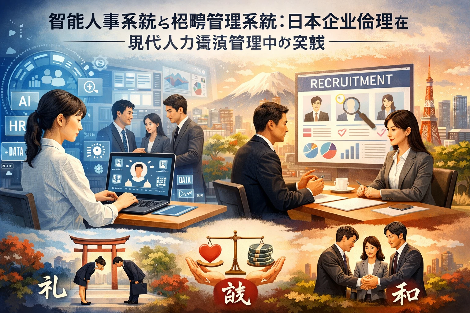 智能人事系统与招聘管理系统:日本企业伦理在现代人力资源管理中的实践
