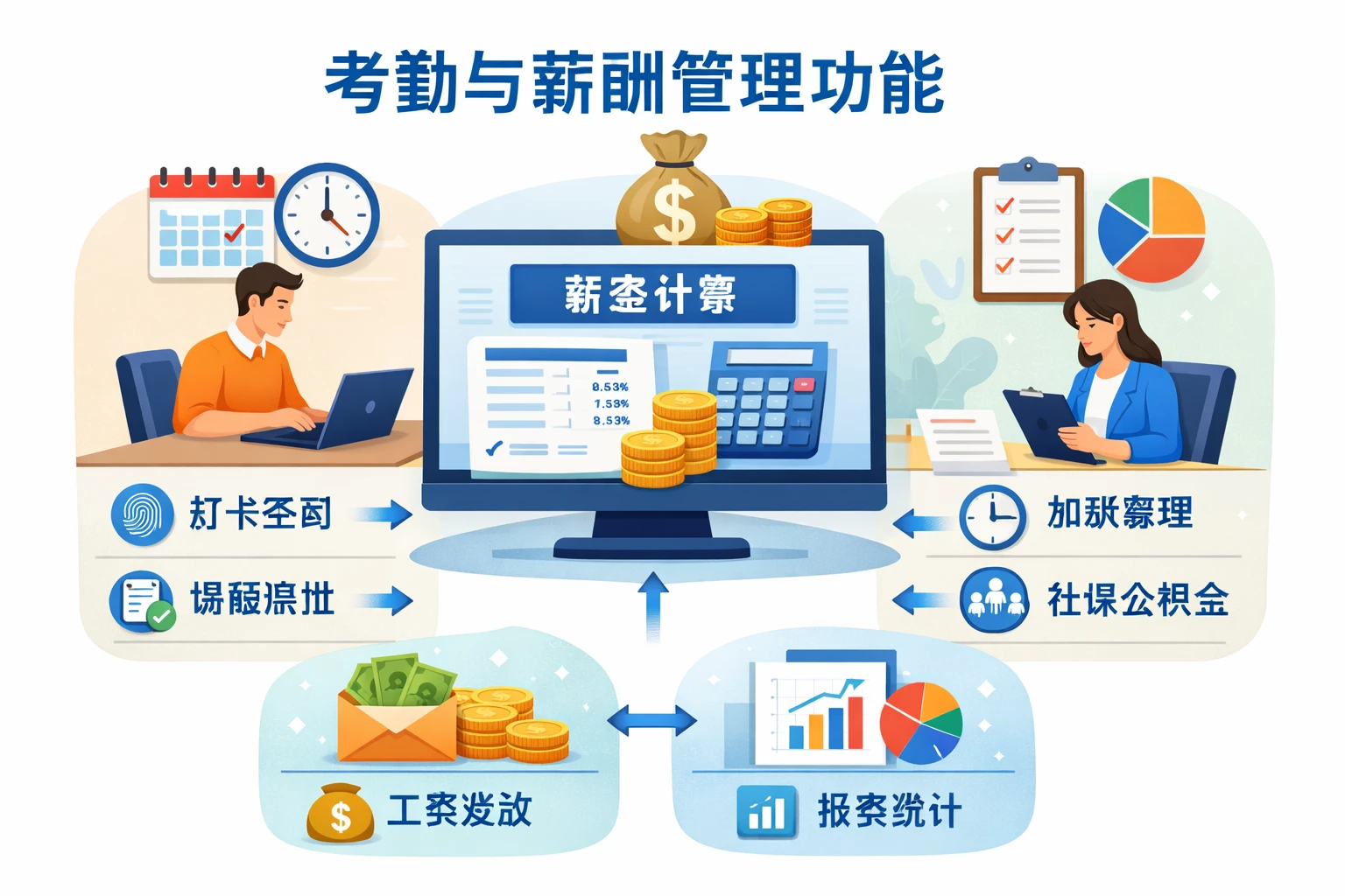 考勤与薪酬管理功能
