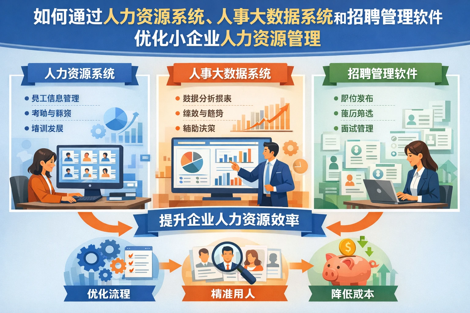 如何通过人力资源系统、人事大数据系统和招聘管理软件优化小企业人力资源管理