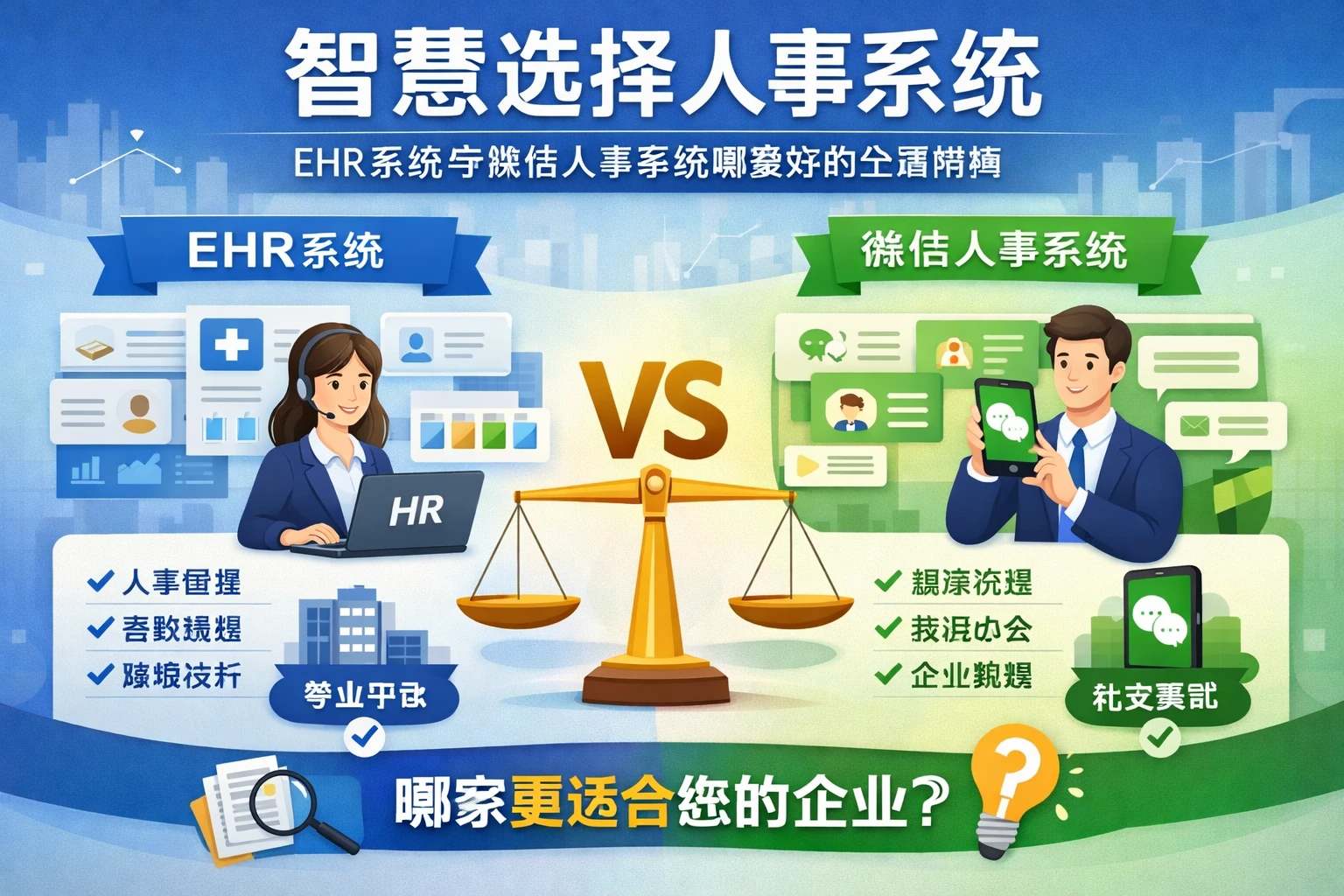 智慧选择人事系统：EHR系统与微信人事系统哪家好的全面指南