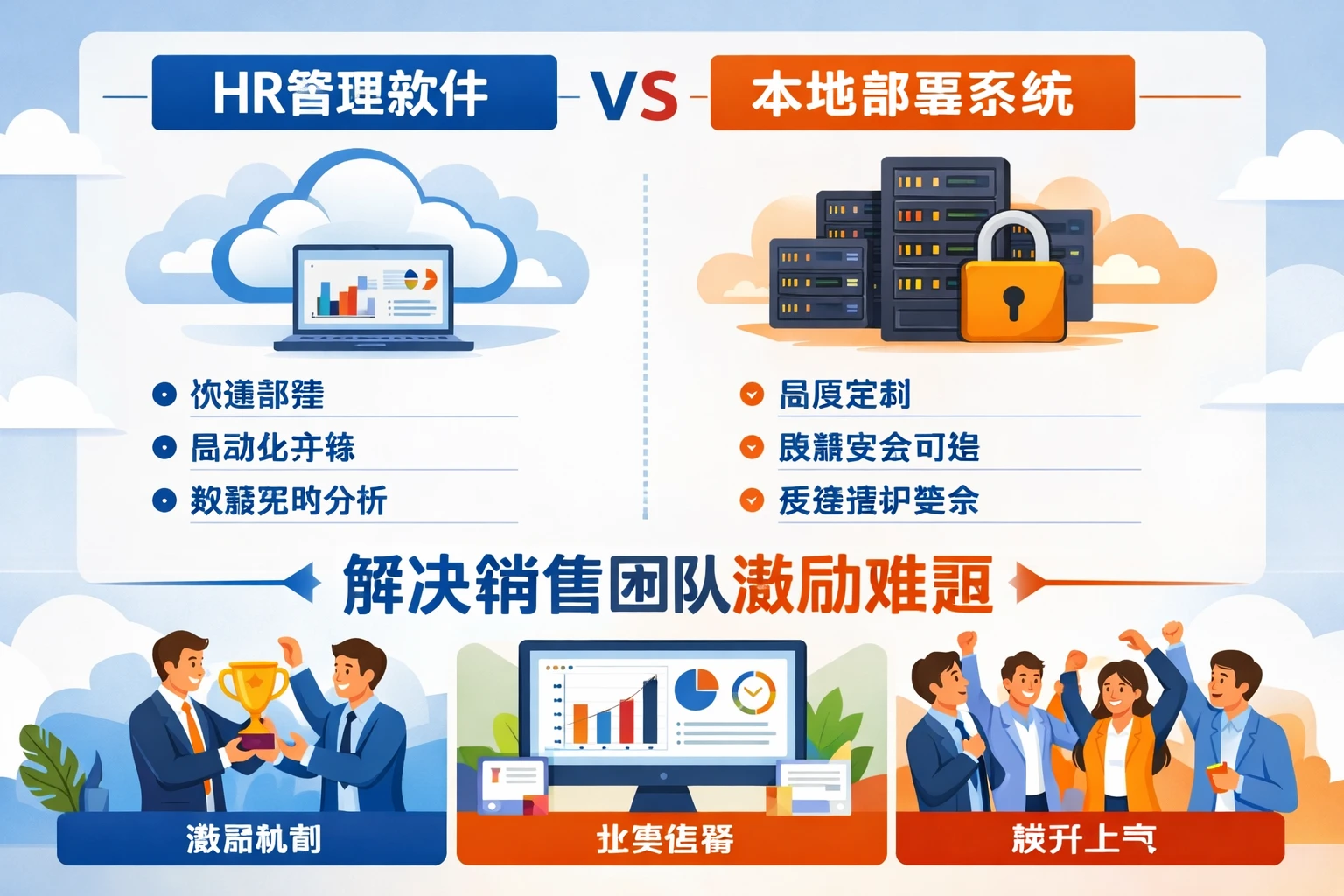 HR管理软件与人事系统本地部署方案对比：解决销售团队激励难题