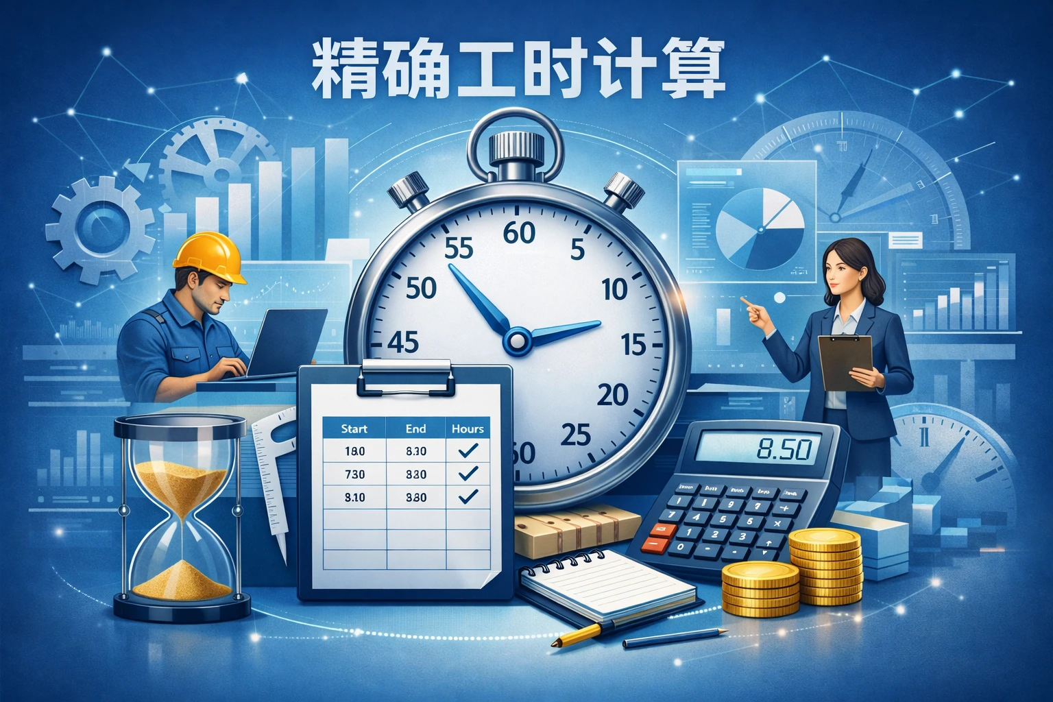 精确工时计算
