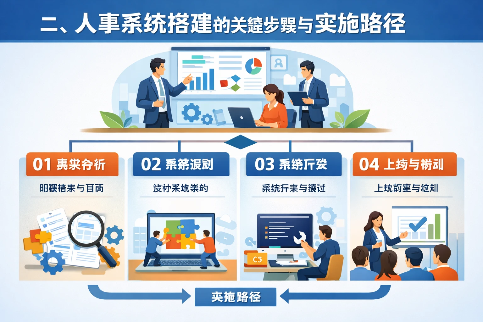 二、人事系统搭建的关键步骤与实施路径