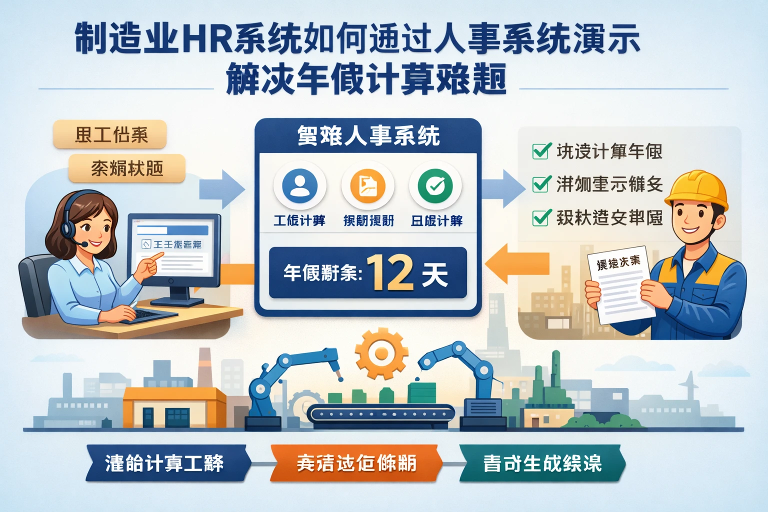 制造业HR系统如何通过人事系统演示解决年假计算难题