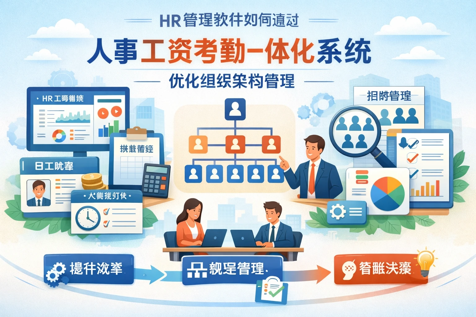 HR管理软件如何通过人事工资考勤一体化系统优化组织架构管理