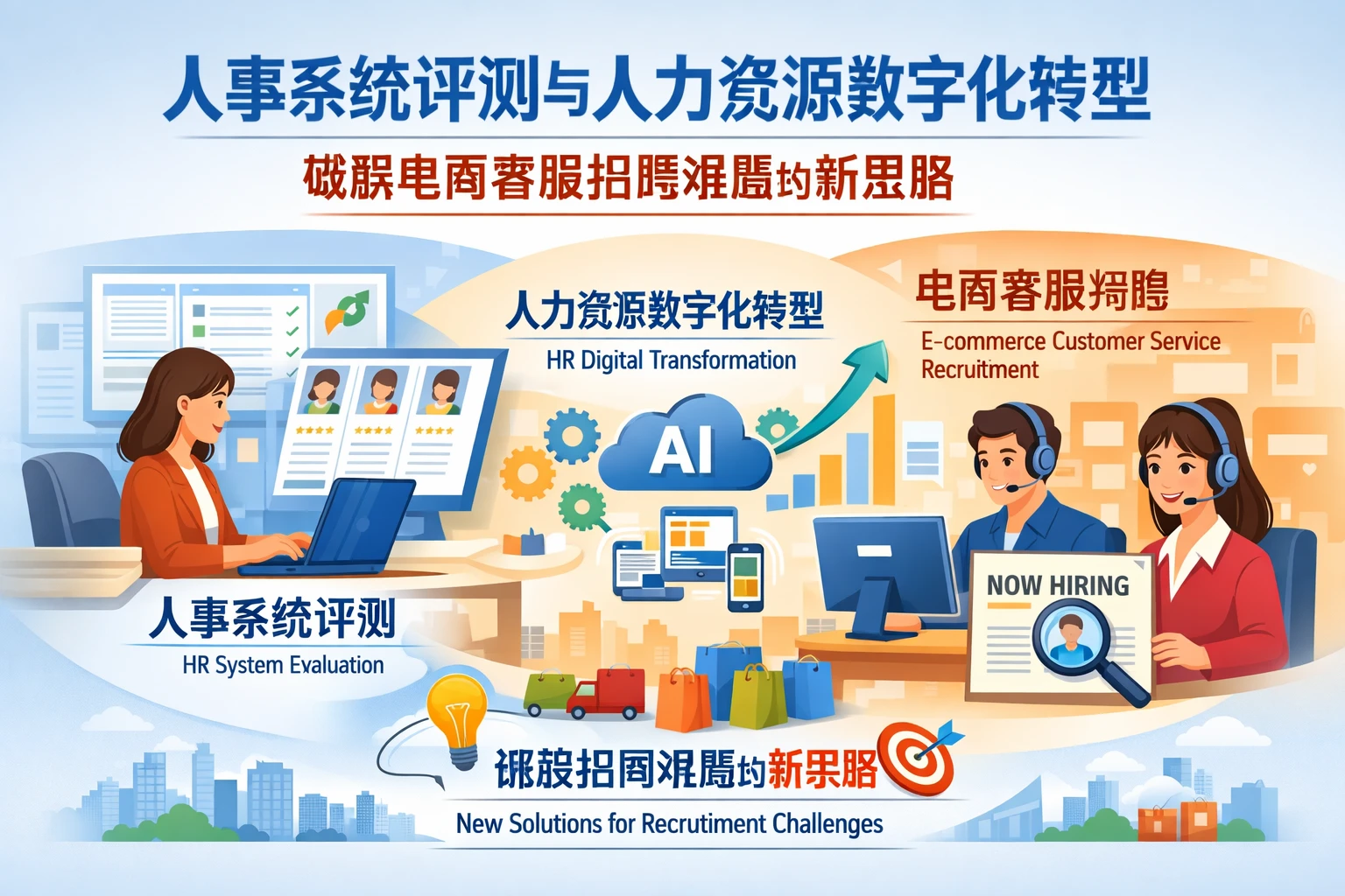 人事系统评测与人力资源数字化转型：破解电商客服招聘难题的新思路
