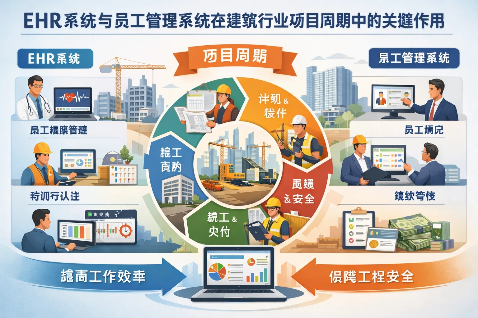 EHR系统与员工管理系统在建筑行业项目周期中的关键作用