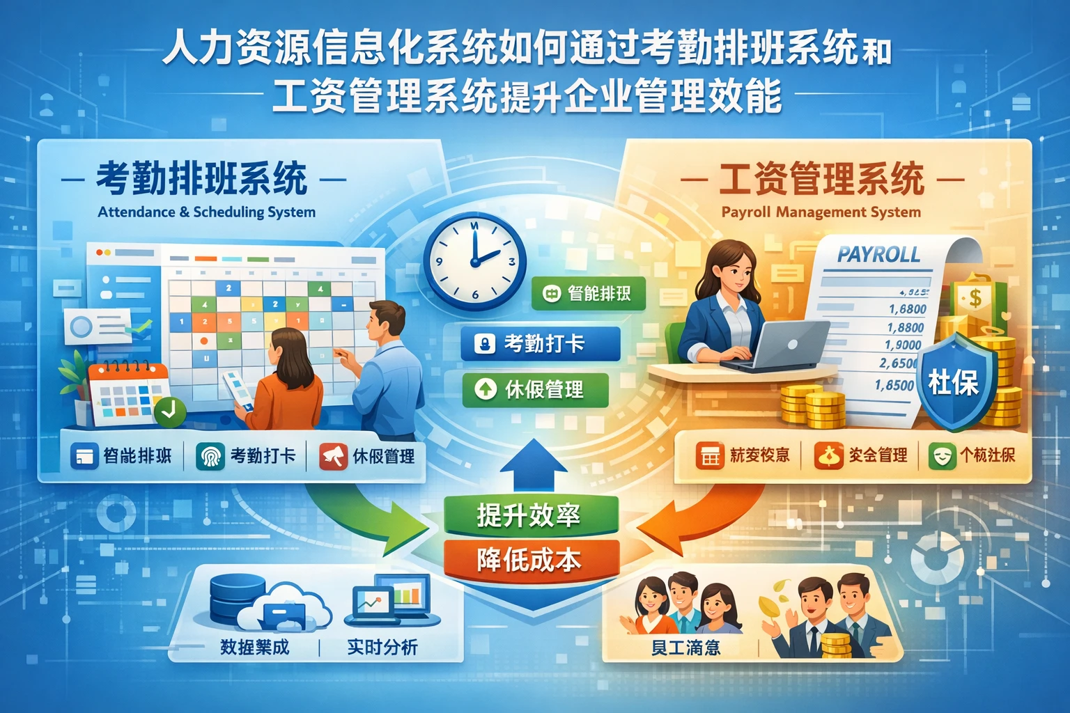 人力资源信息化系统如何通过考勤排班系统和工资管理系统提升企业管理效能