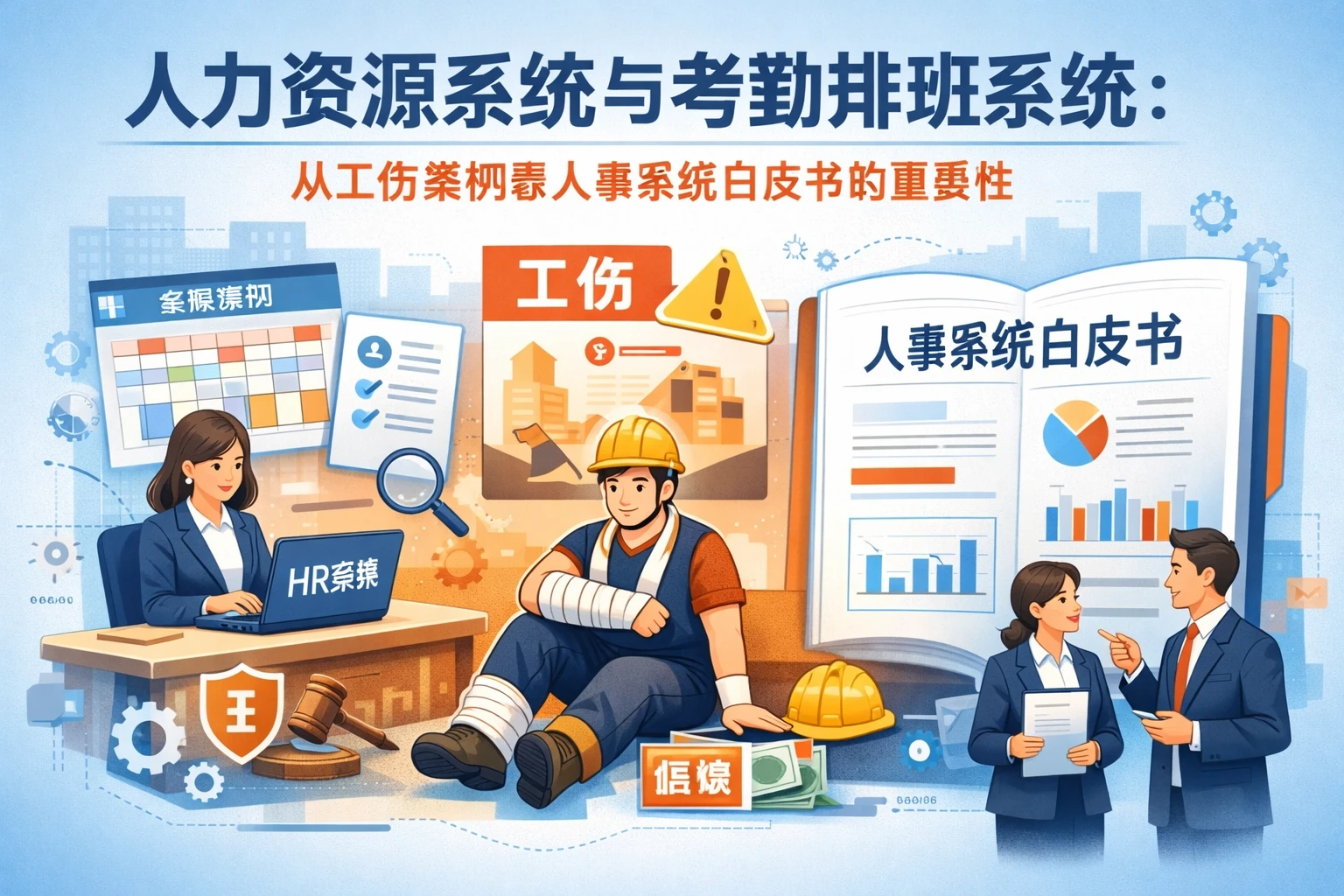 人力资源系统与考勤排班系统：从工伤案例看人事系统白皮书的重要性