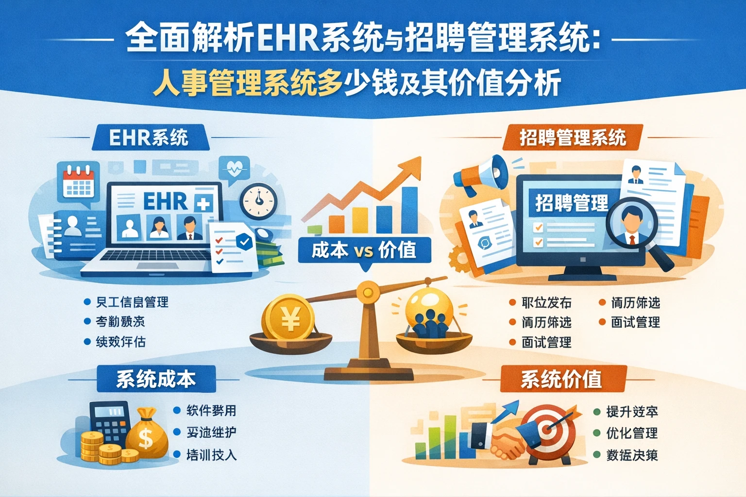 全面解析EHR系统与招聘管理系统：人事管理系统多少钱及其价值分析