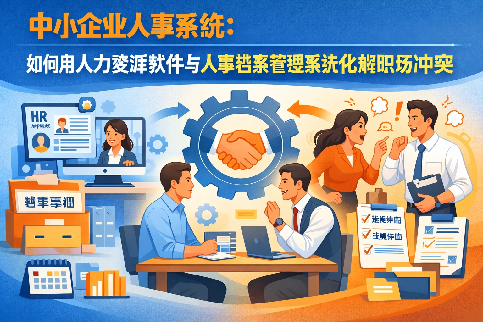 中小企业人事系统：如何用人力资源软件与人事档案管理系统化解职场冲突