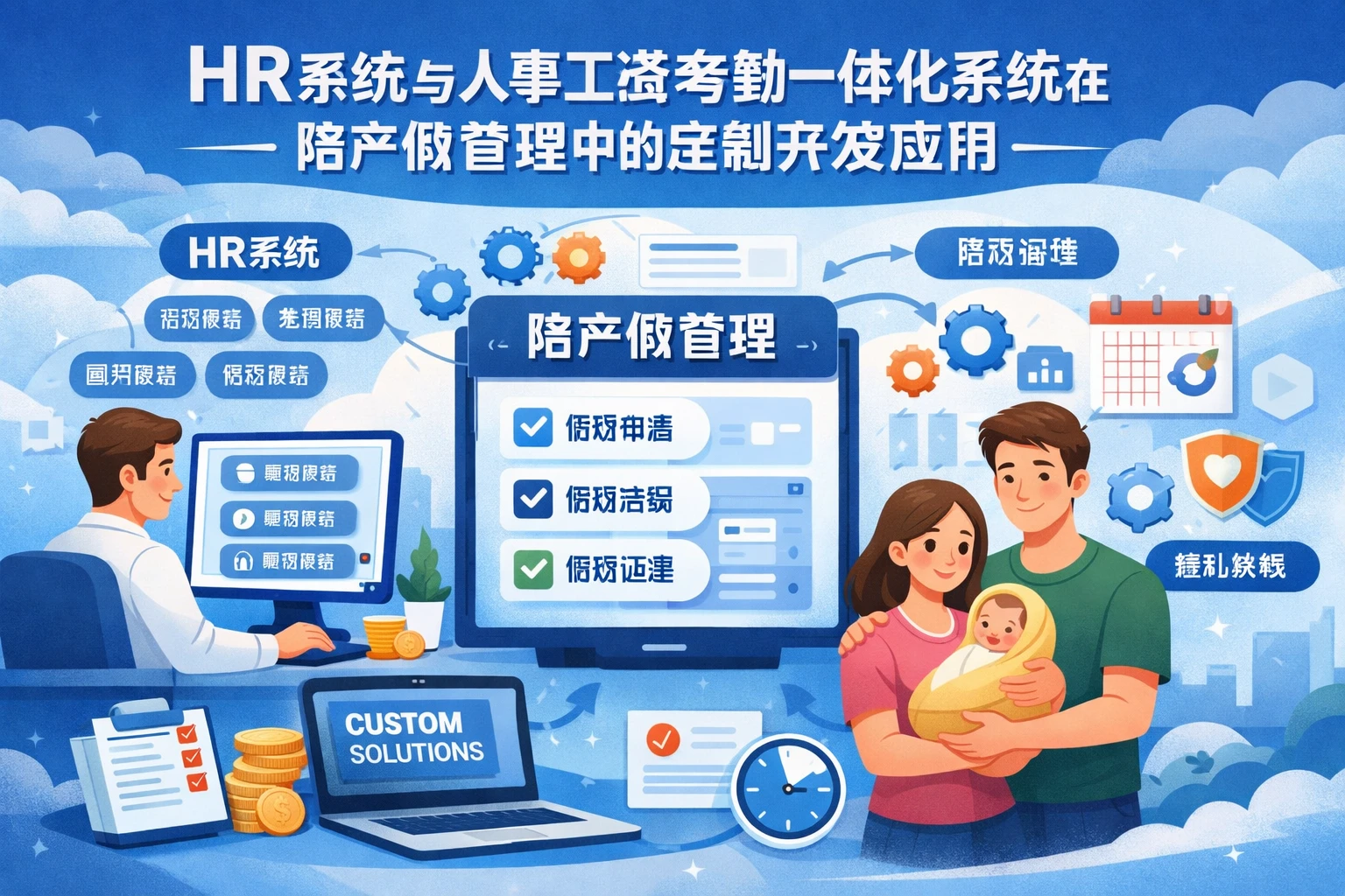 HR系统与人事工资考勤一体化系统在陪产假管理中的定制开发应用