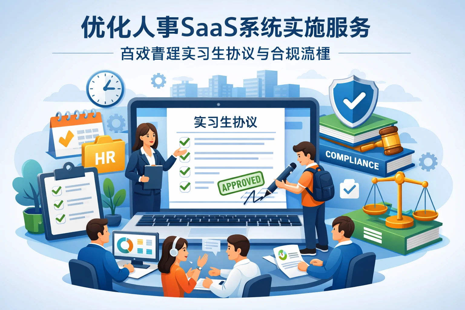 优化人事SaaS系统实施服务：高效管理实习生协议与合规流程