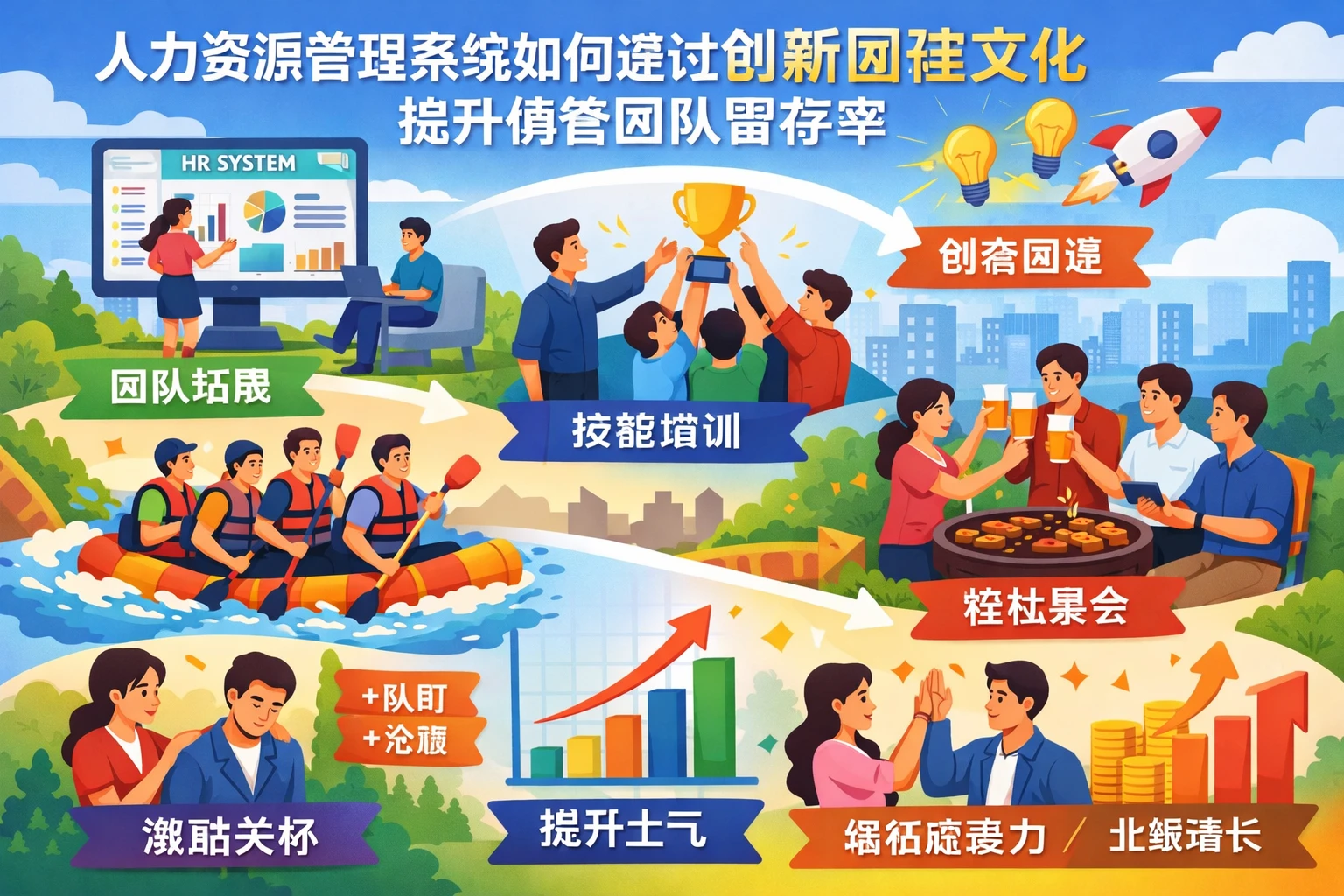 人力资源管理系统如何通过创新团建文化提升销售团队留存率