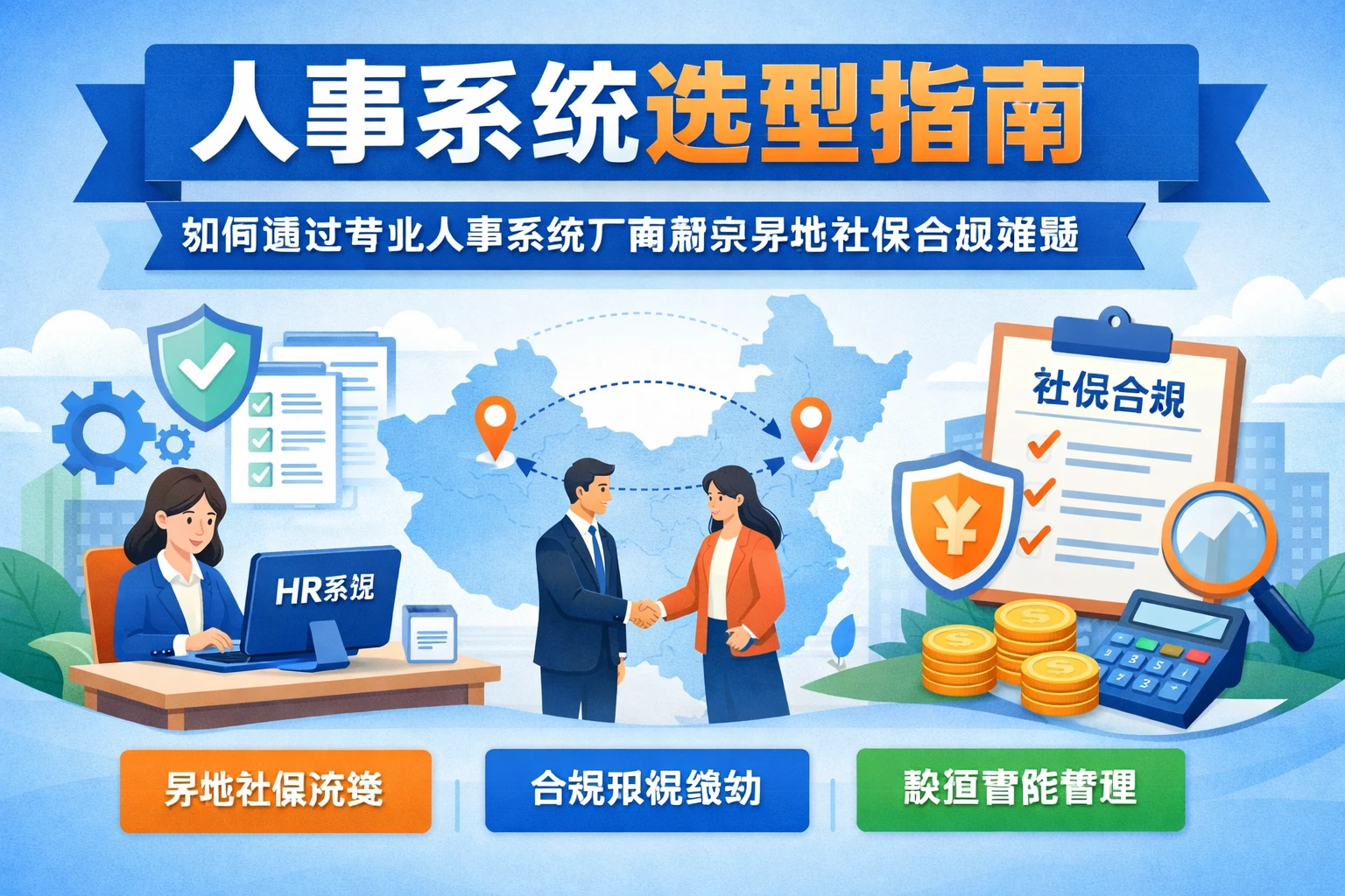 人事系统选型指南：如何通过专业人事系统厂商解决异地社保合规难题