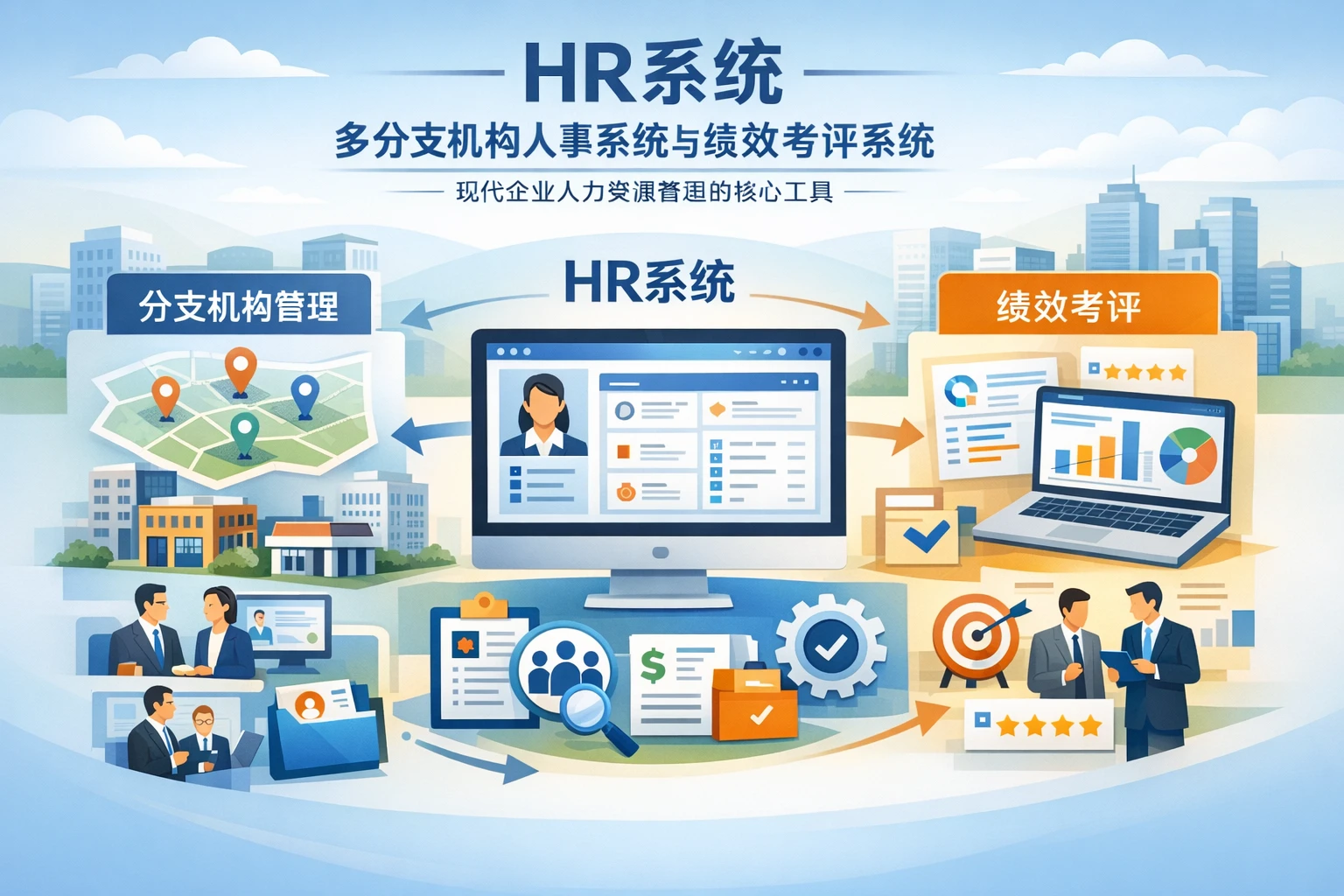 HR系统、多分支机构人事系统与绩效考评系统：现代企业人力资源管理的核心工具