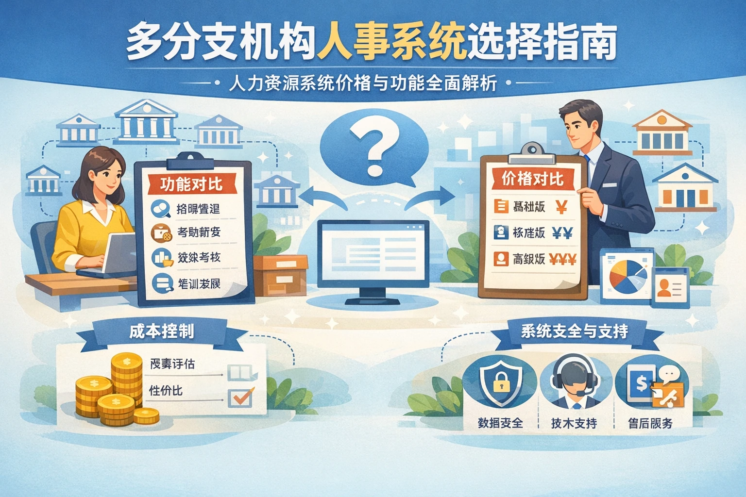 多分支机构人事系统选择指南：人力资源系统价格与功能全面解析