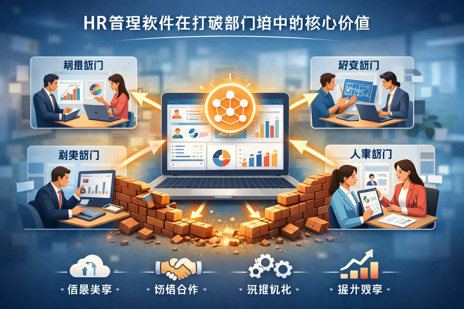 HR管理软件在打破部门墙中的核心价值