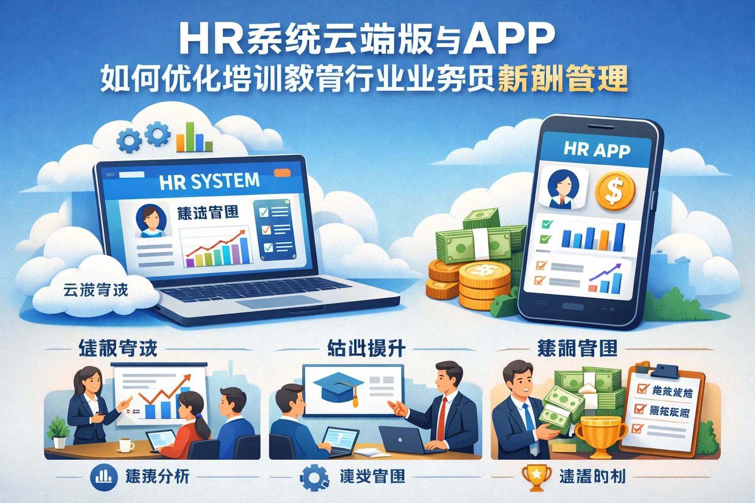 HR系统云端版与APP如何优化培训教育行业业务员薪酬管理