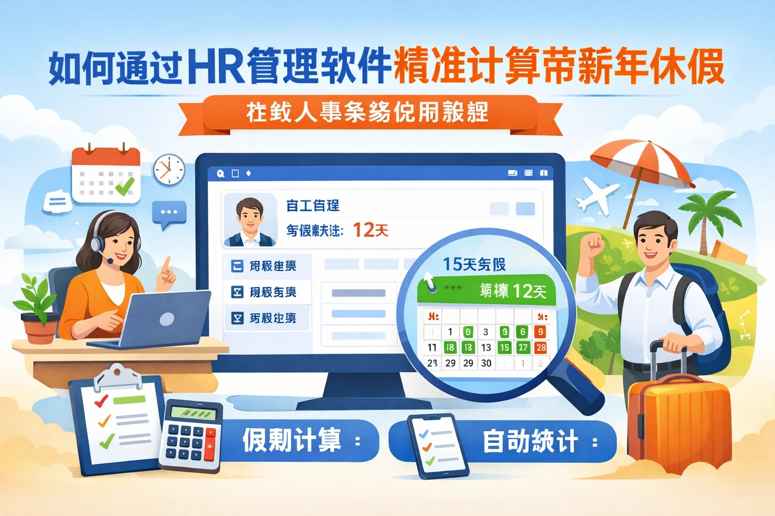 如何通过HR管理软件精准计算带薪年休假：在线人事系统使用教程