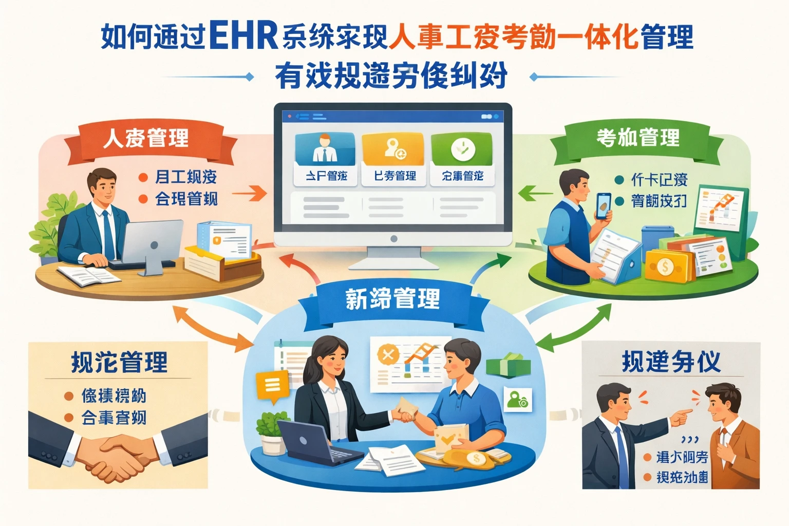 如何通过EHR系统实现人事工资考勤一体化管理，有效规避劳资纠纷