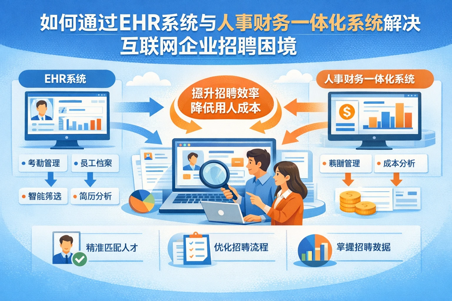 如何通过EHR系统与人事财务一体化系统解决互联网企业招聘困境