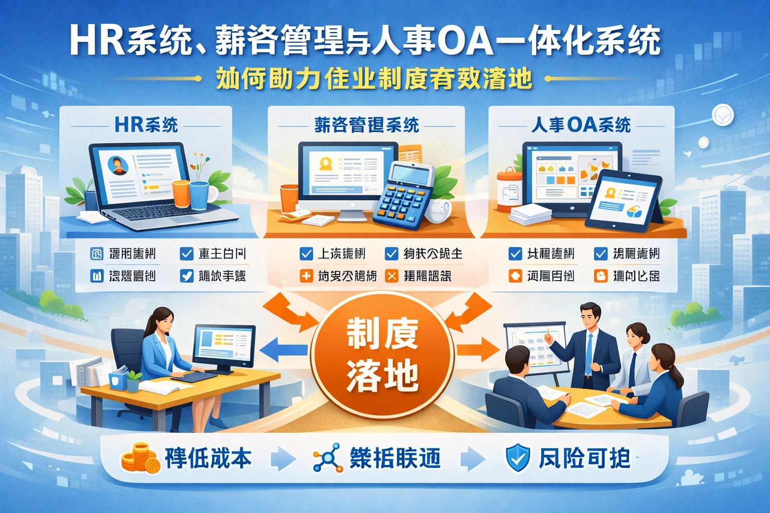 HR系统、薪资管理系统与人事OA一体化系统如何助力企业制度有效落地