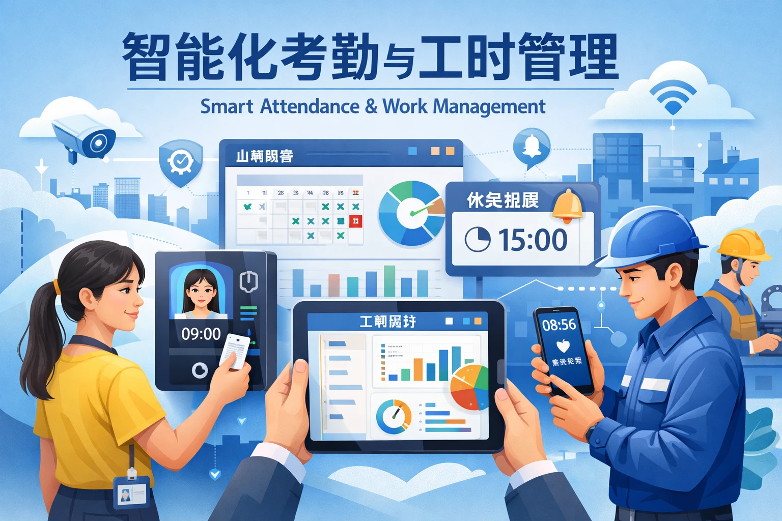 智能化考勤与工时管理