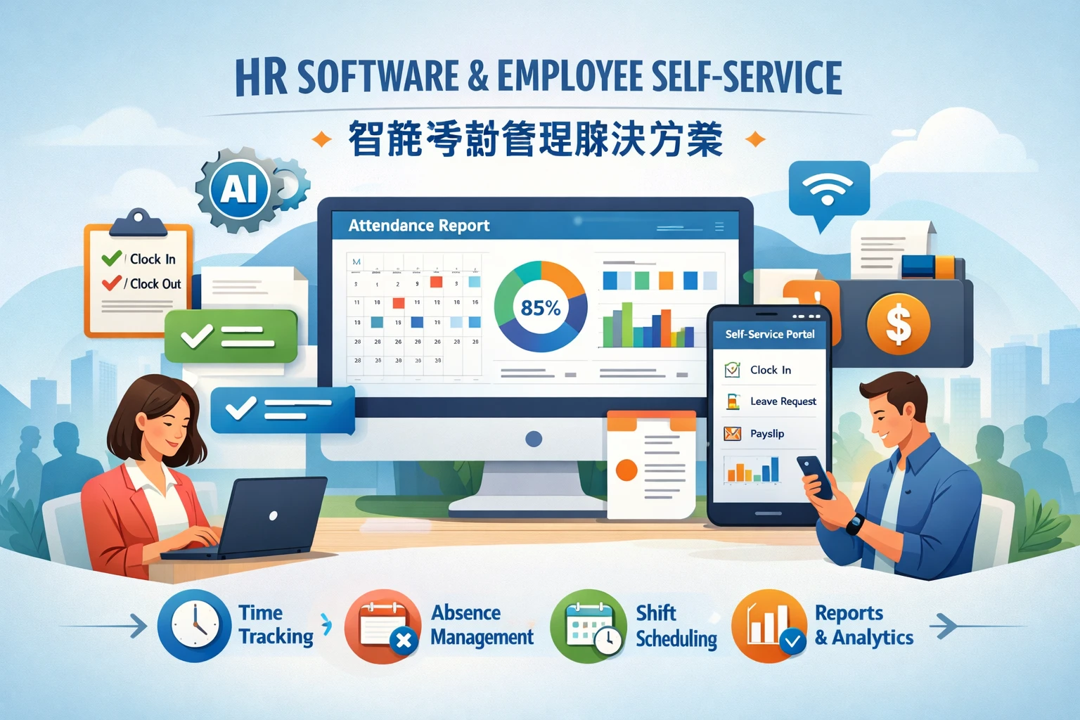 人力资源软件与员工自助系统:优化考勤管理的智能解决方案