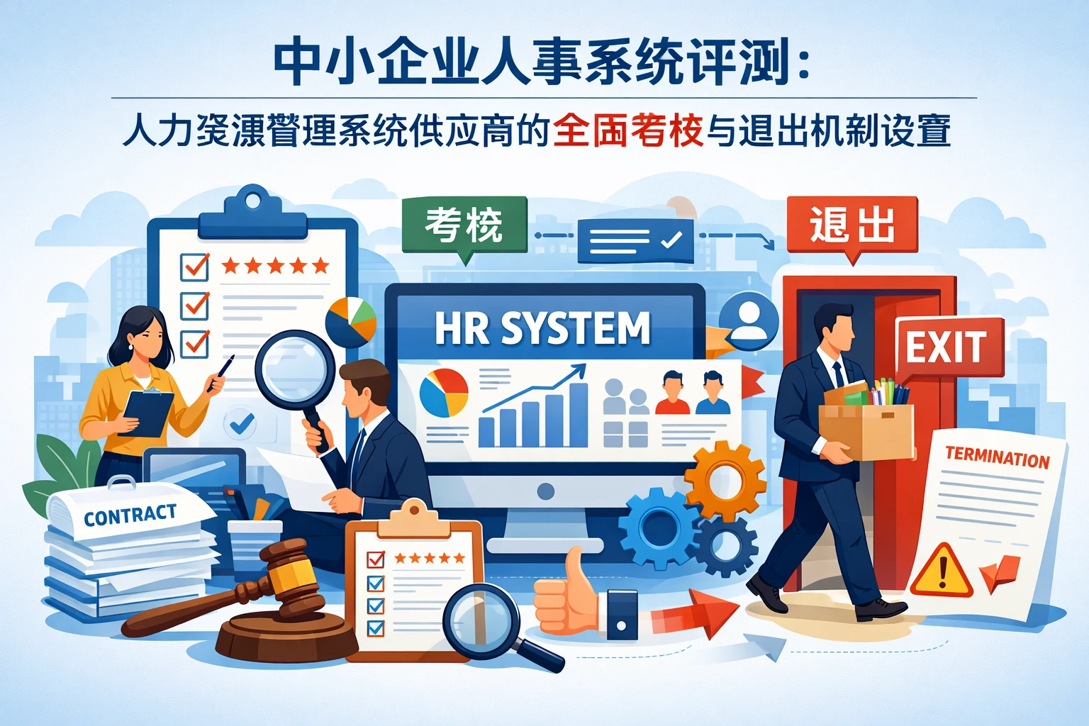 中小企业人事系统评测：人力资源管理系统供应商的全面考核与退出机制设置