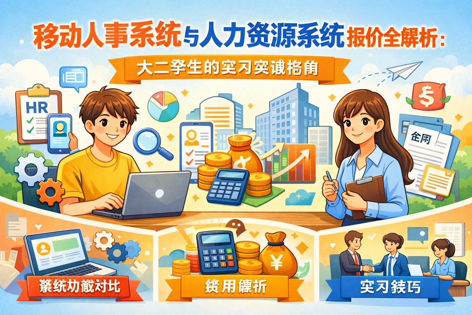 移动人事系统与人力资源系统报价全解析：大二学生的实习突破指南