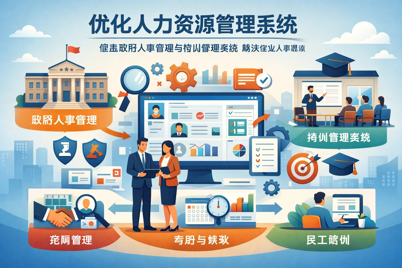 优化人力资源管理系统、借鉴政府人事管理系统与培训管理系统，解决企业人事困境