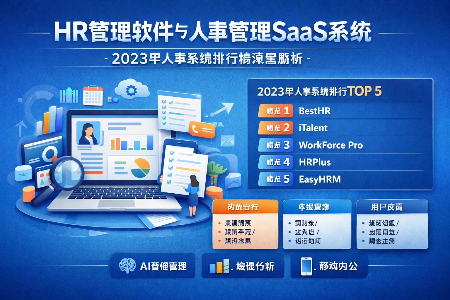 HR管理软件与人事管理SaaS系统：2023年人事系统排行榜深度解析