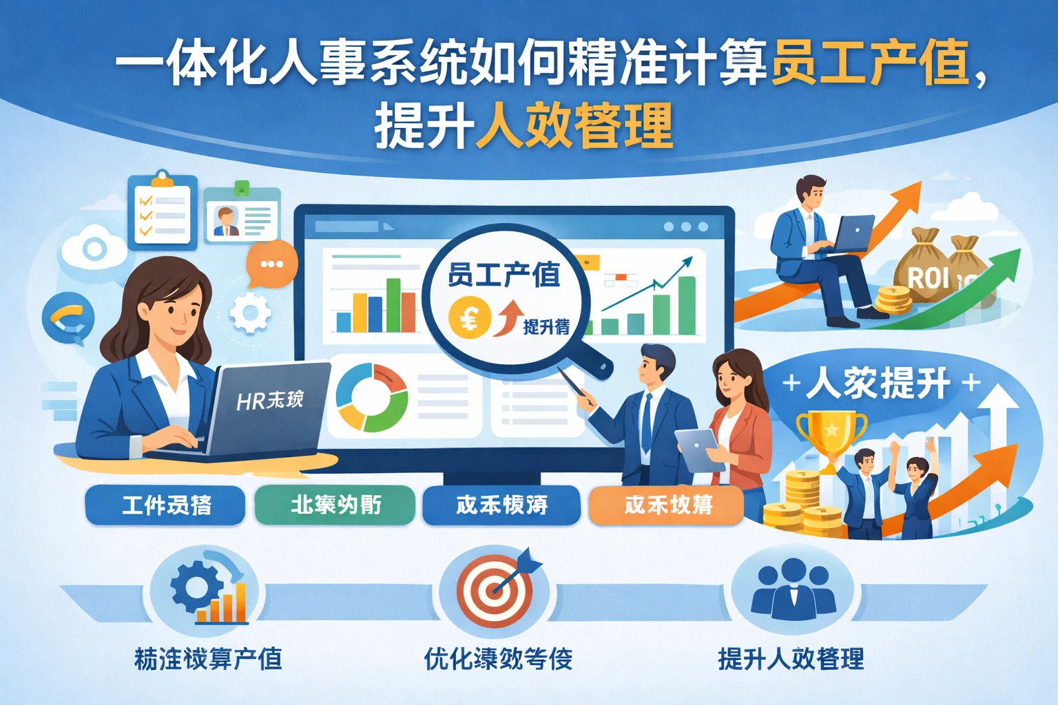 一体化人事系统如何精准计算员工产值,提升人效管理
