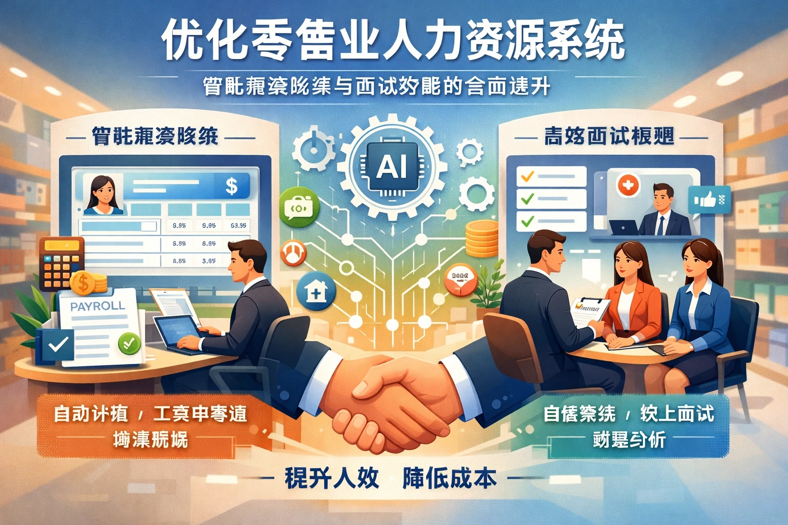 优化零售业人力资源系统:智能薪资核算与面试效能的全面提升