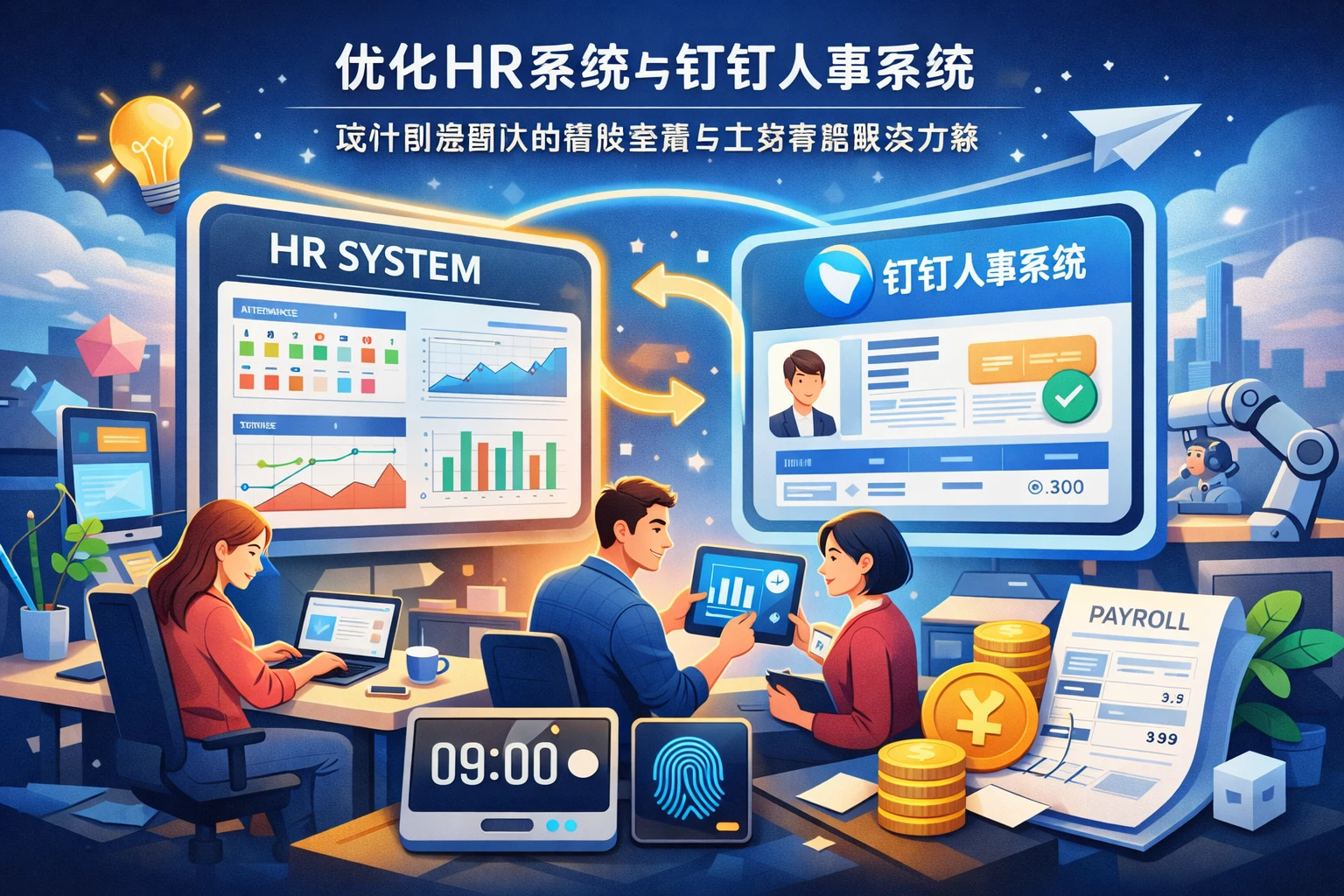 优化HR系统与钉钉人事系统:设计创意团队的智能考勤与工资管理解决方案