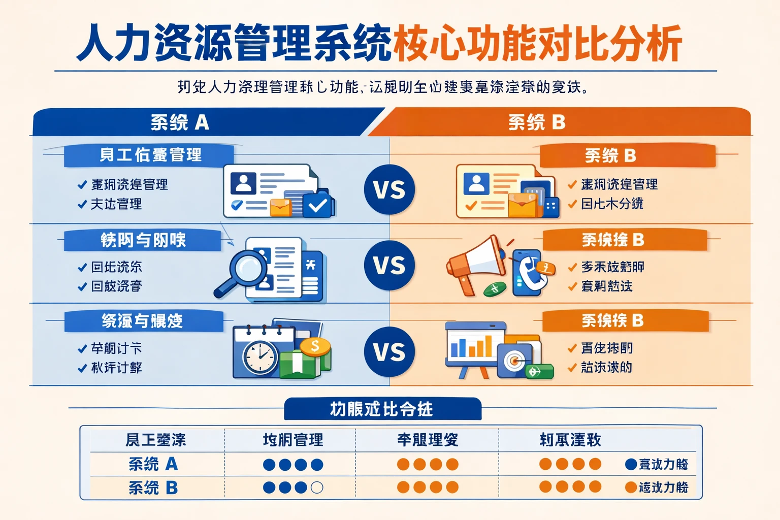 人力资源管理系统核心功能对比分析