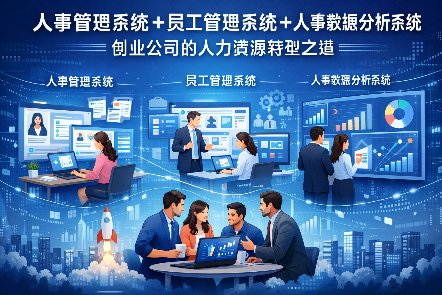 人事管理系统+员工管理系统+人事数据分析系统：创业公司的人力资源转型之道