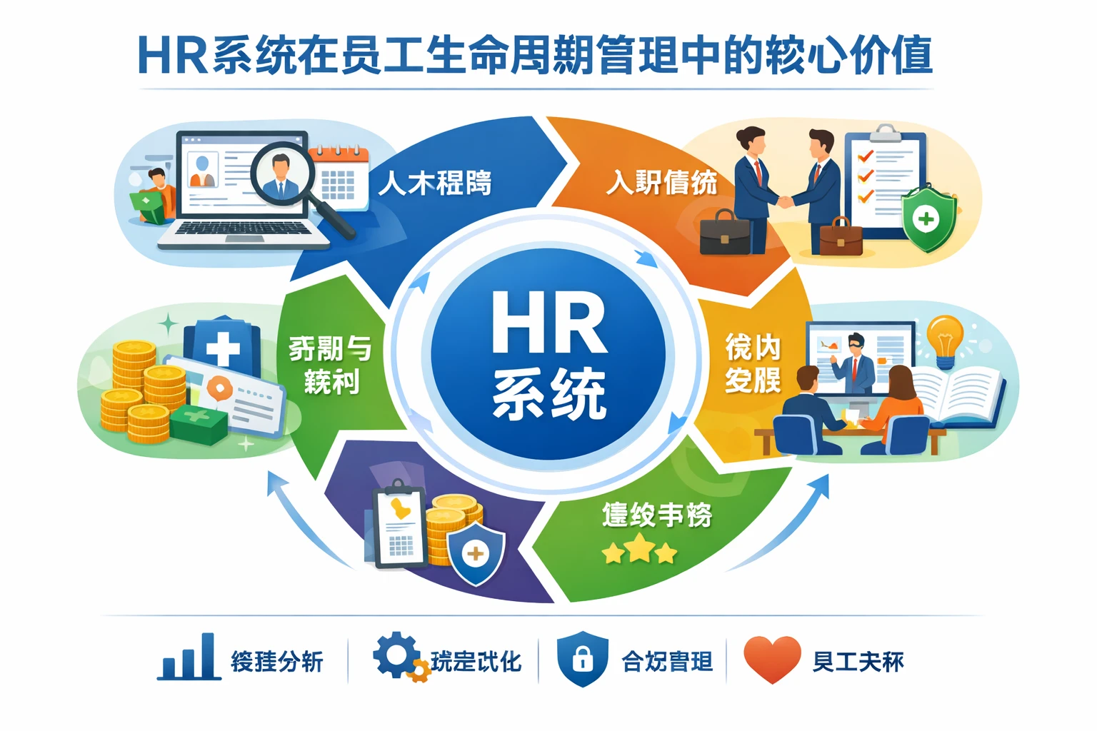HR系统在员工生命周期管理中的核心价值