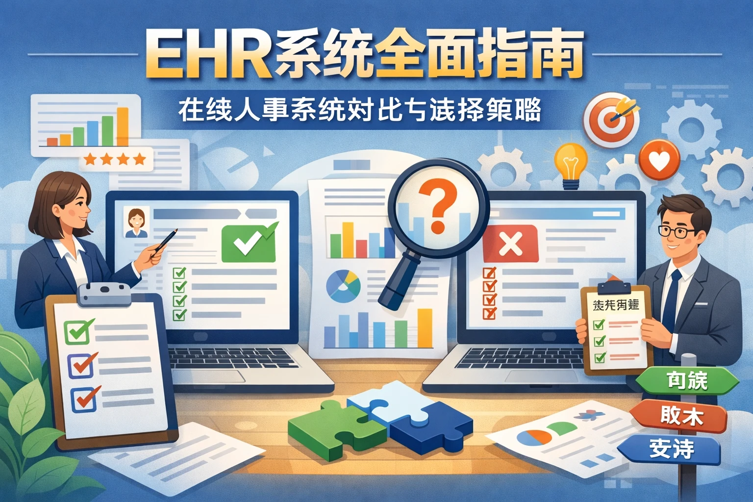 EHR系统全面指南：在线人事系统对比与选择策略