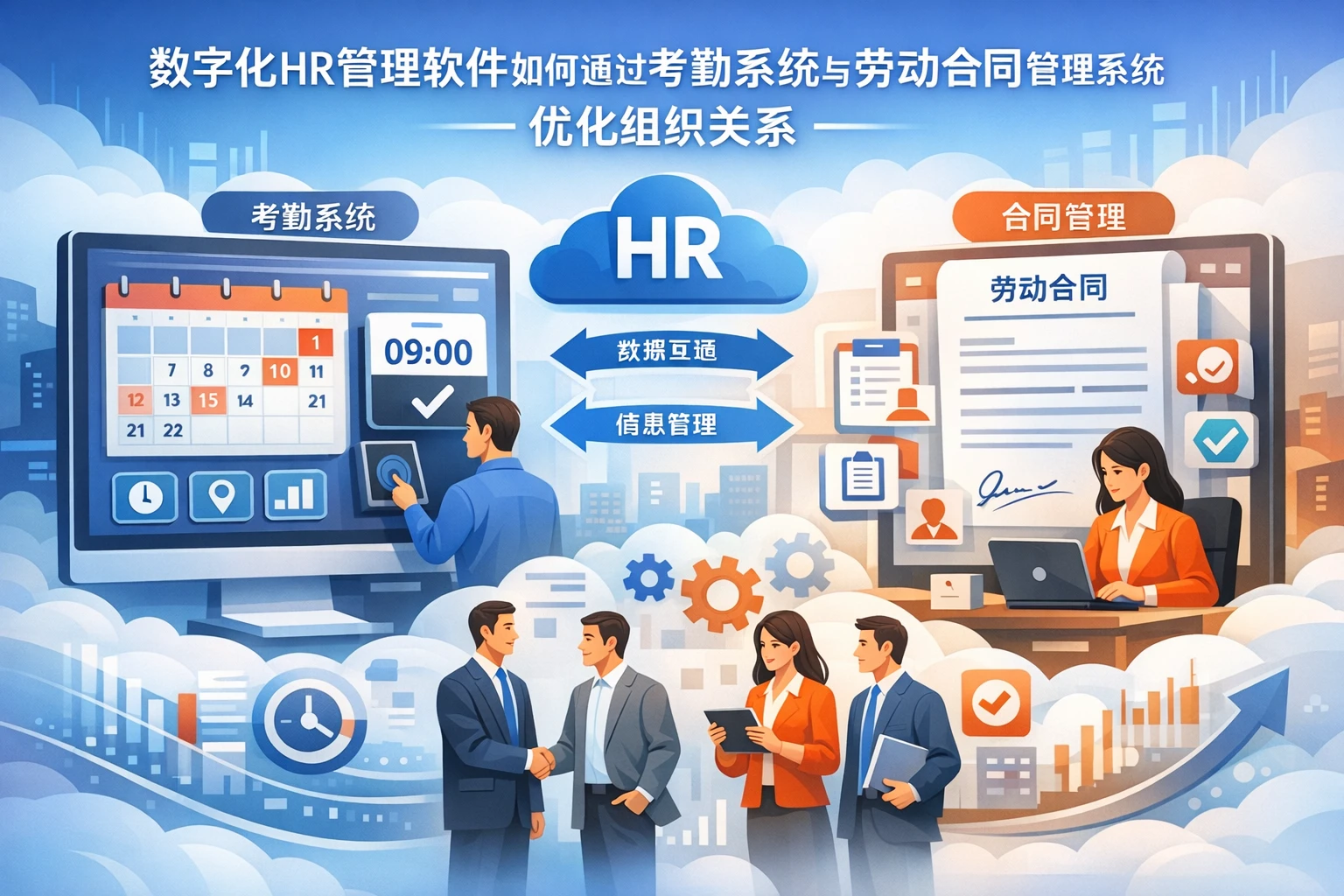 数字化HR管理软件如何通过考勤系统与劳动合同管理系统优化组织关系