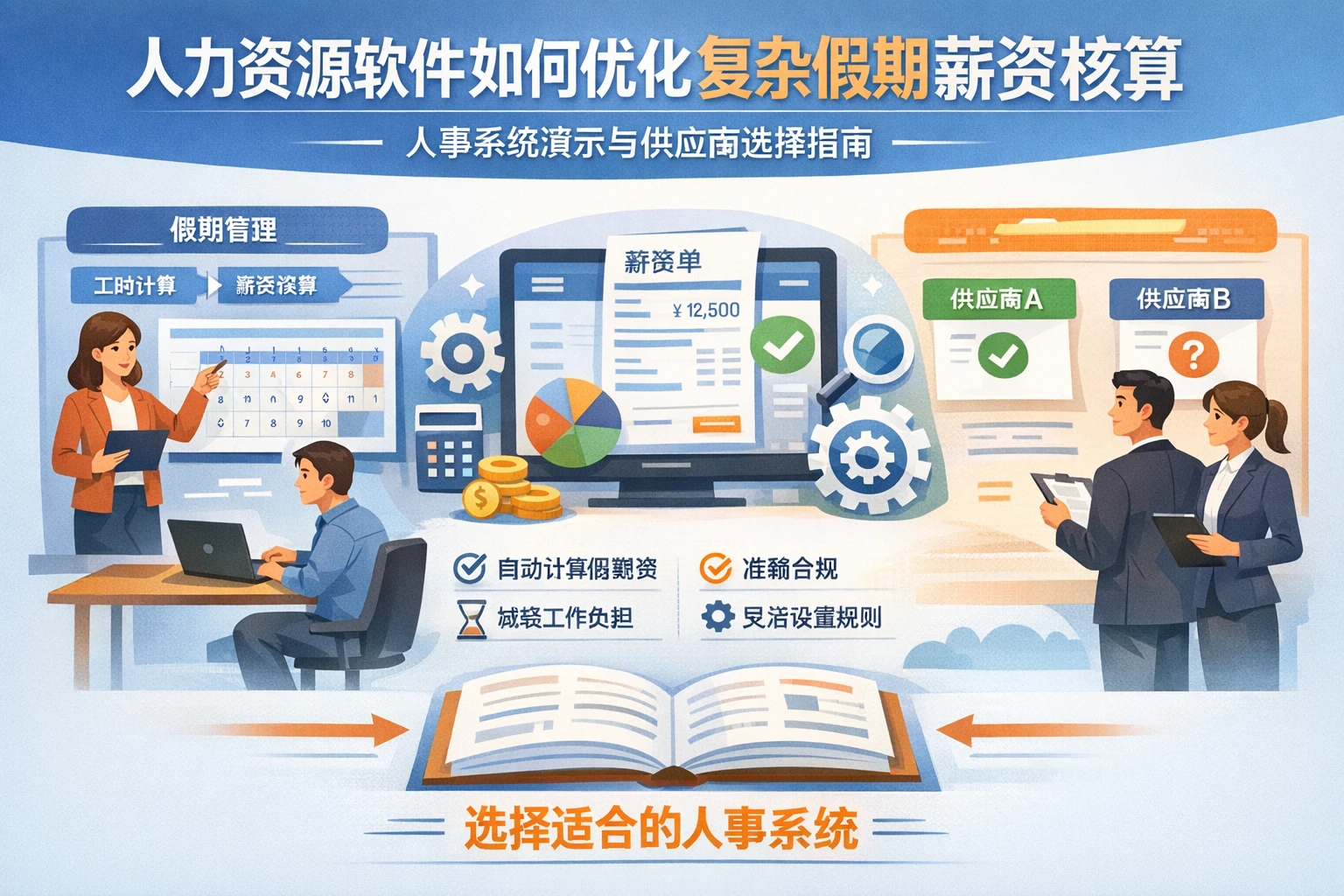人力资源软件如何优化复杂假期薪资核算 - 人事系统演示与供应商选择指南
