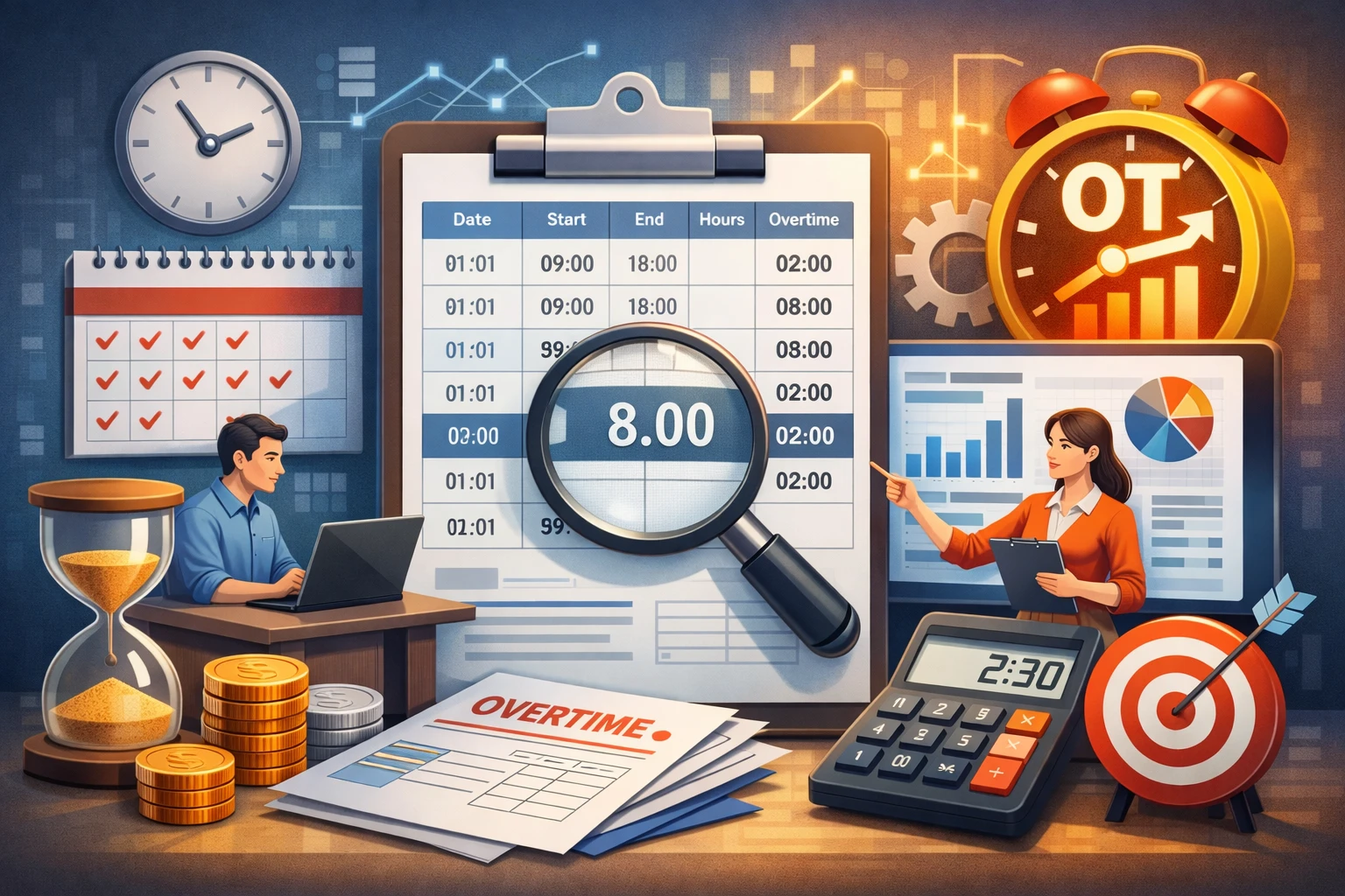 工时记录与加班管理的精确化