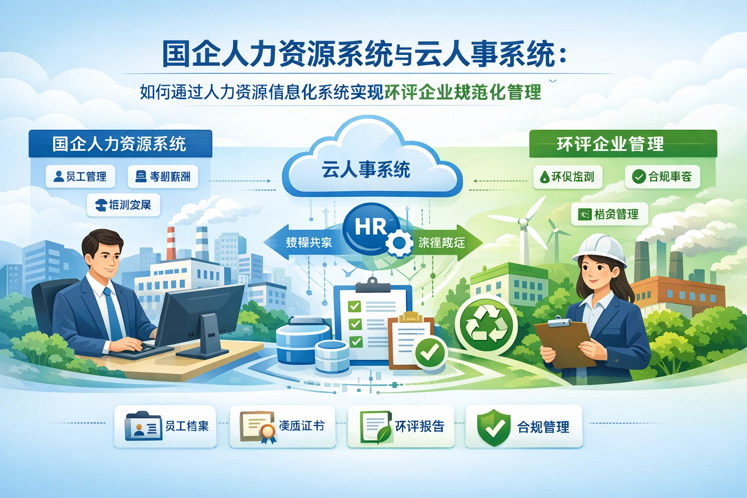 国企人力资源系统与云人事系统：如何通过人力资源信息化系统实现环评企业规范化管理