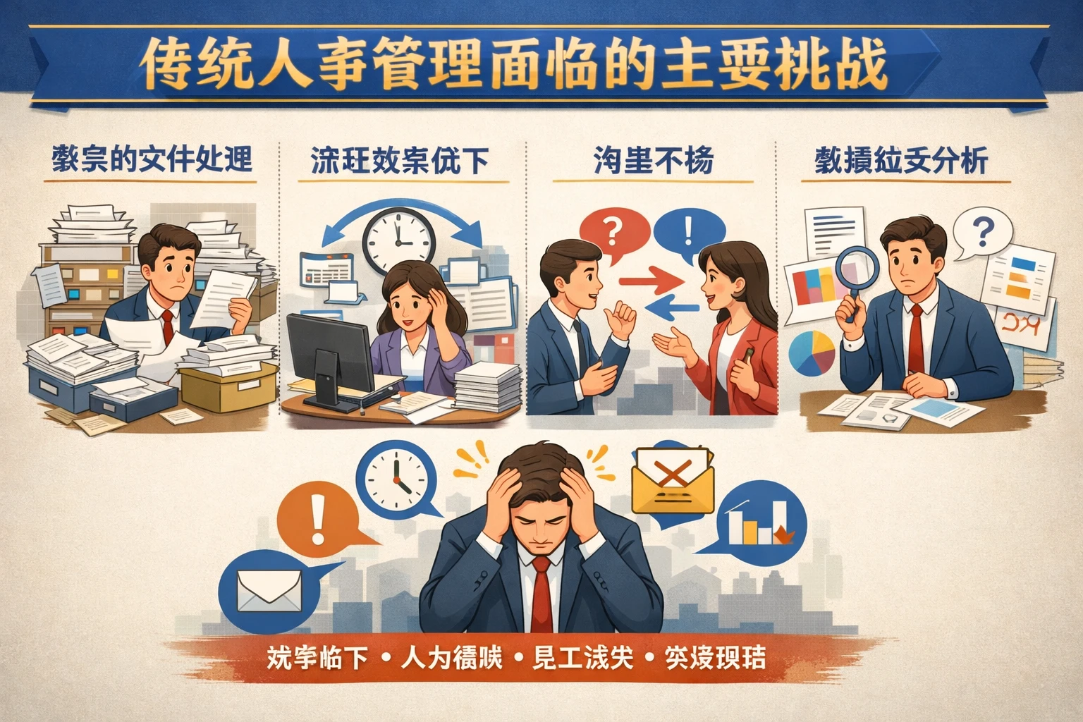 传统人事管理面临的主要挑战