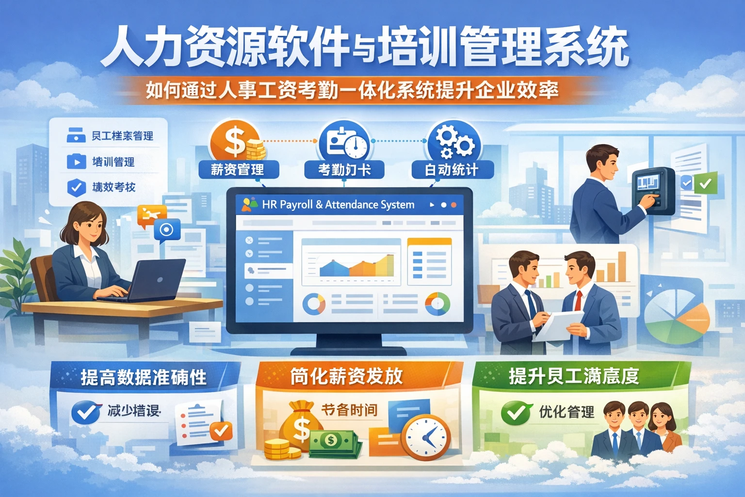 人力资源软件与培训管理系统如何通过人事工资考勤一体化系统提升企业效率